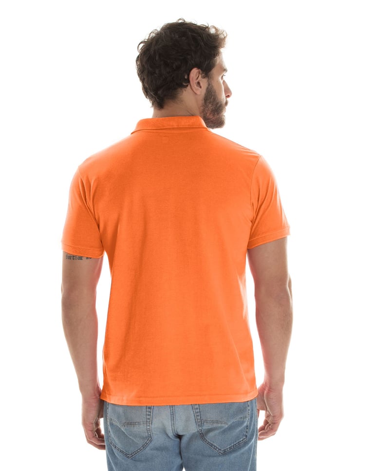 KIT 5 Camisas Polo Piquet Masculina Laranja