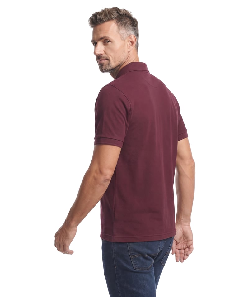 Camisa Polo Piquet Masculina Bordô