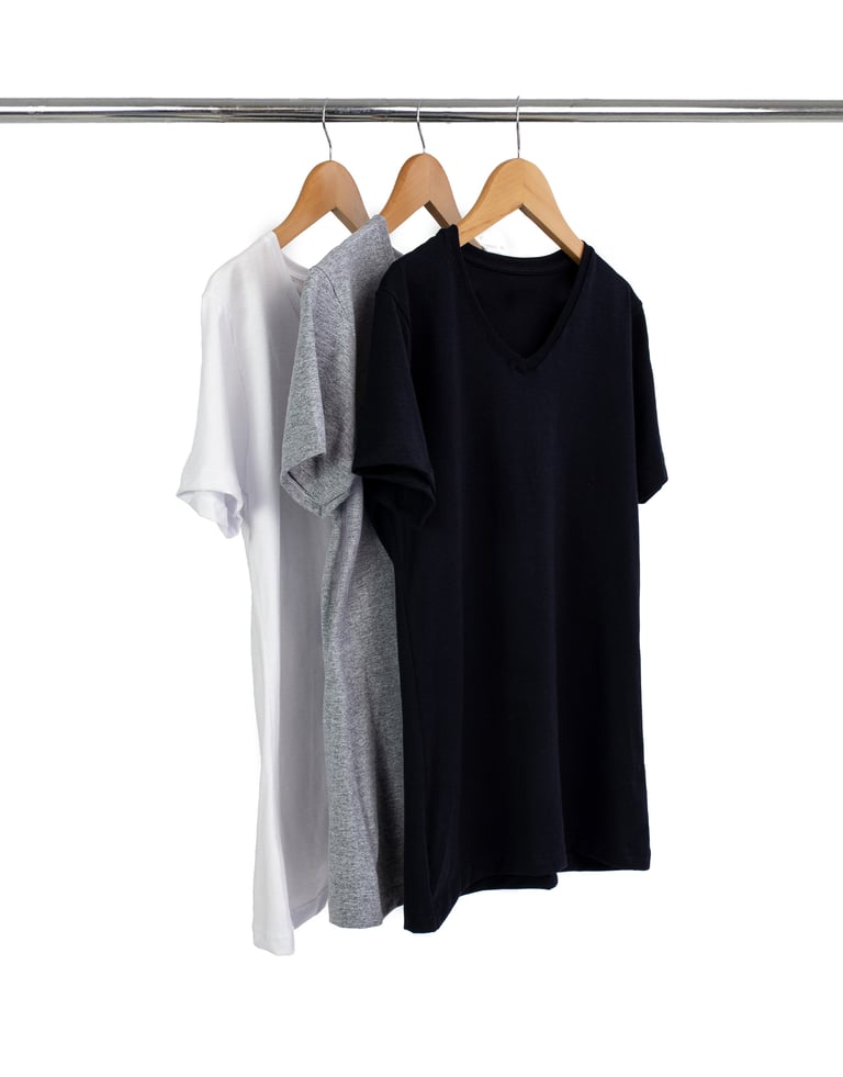 Kit 3 Camisetas Gola V Feminina de Algodão Premium