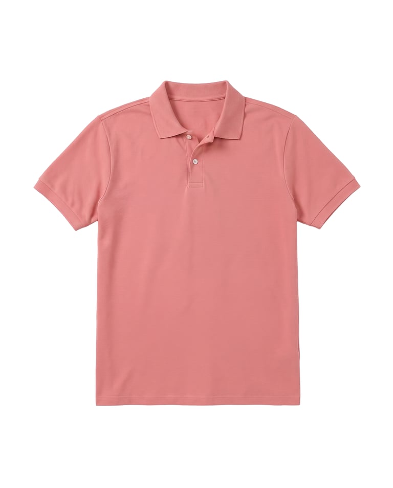 Camisa Polo Piquet Masculina Salmão