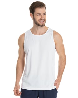 Regata Dry Fit Branca Proteção UV 30+