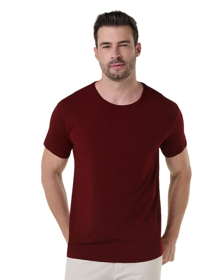 Camiseta Tech Modal Masculina Bordô