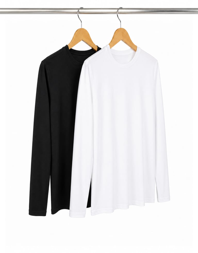 Kit 2 Camisetas Manga Longa Tech Modal Feminina