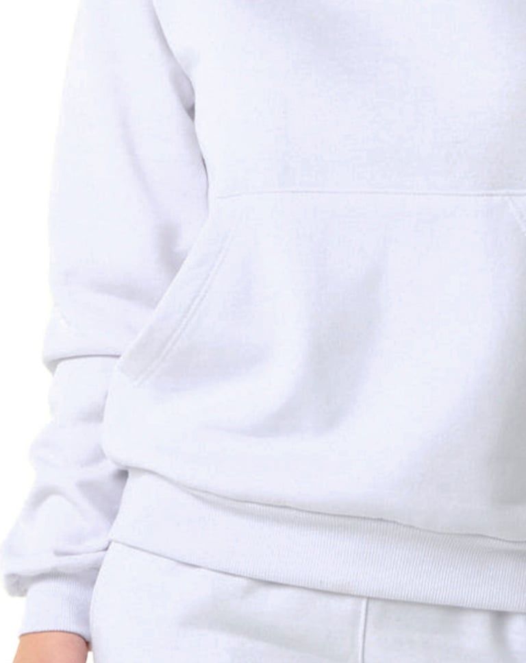 Moletom Canguru com Capuz Feminino Branco