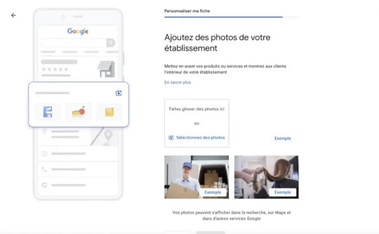 Ajoutez des photos de votre entreprise