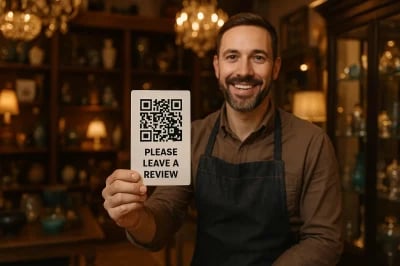 Commerçant et QR Code