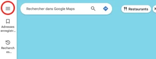 connecter à votre compte Google - les 3 petits tirets