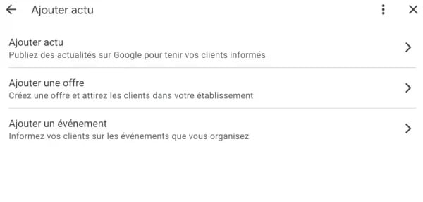 poster sur google my business