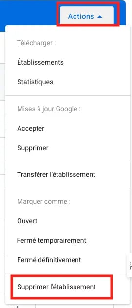Supprimer la fiche