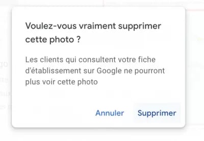 supprimer photo google my business