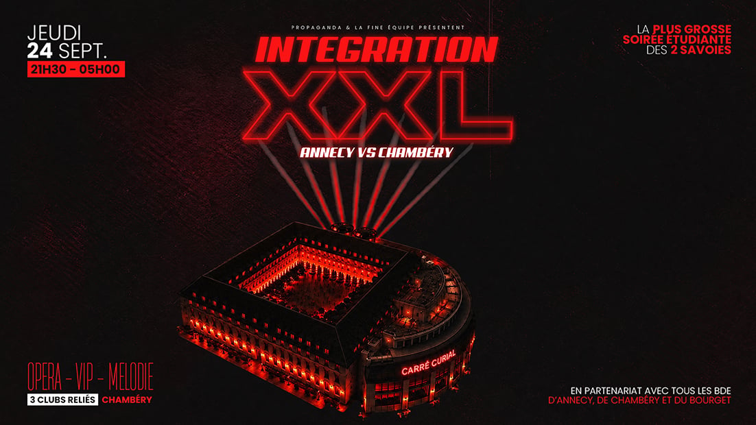 Annecy vs Chambéry - Intégration XXL @ L'Opéra, le VIP & le Mélodie - Jeudi 24/09