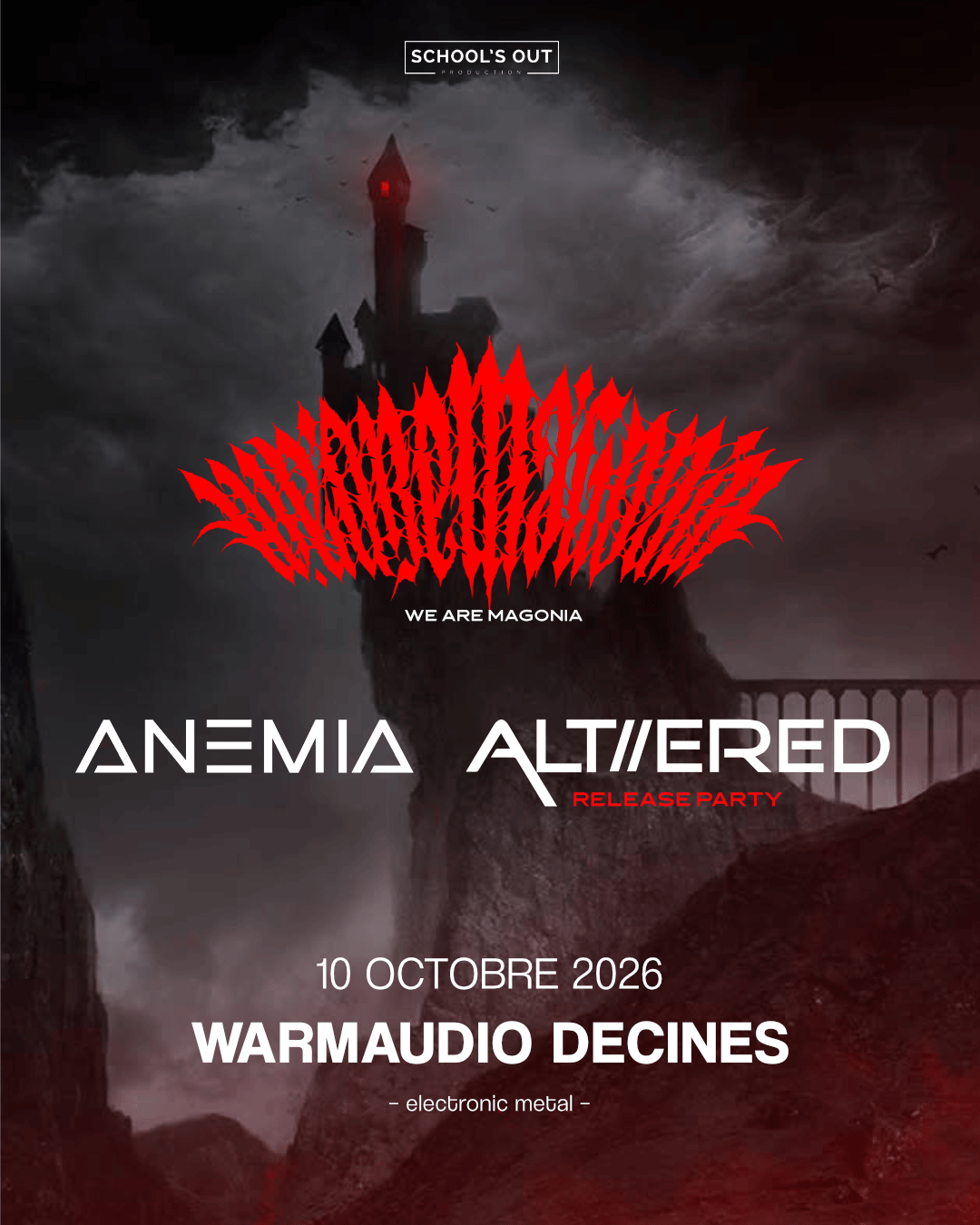 WE ARE MAGONIA + ANEMIA + ALTERED au Warmaudio le 10 octobre 2026