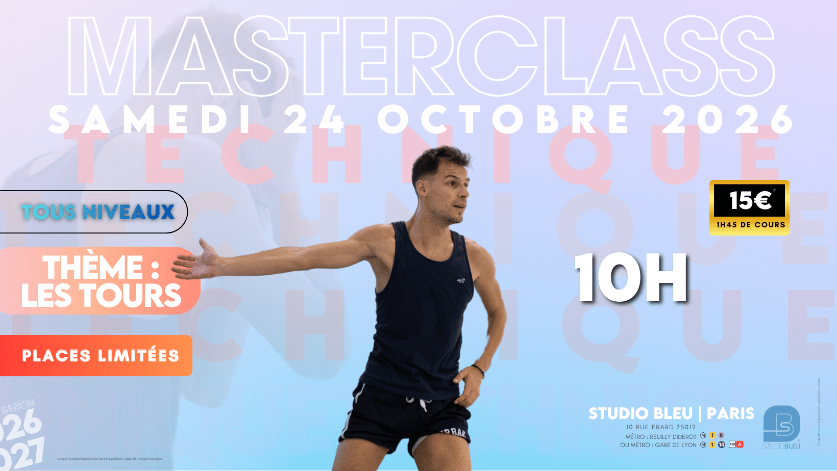 Masterclass Danse - Technique Tours [Tous niveaux]