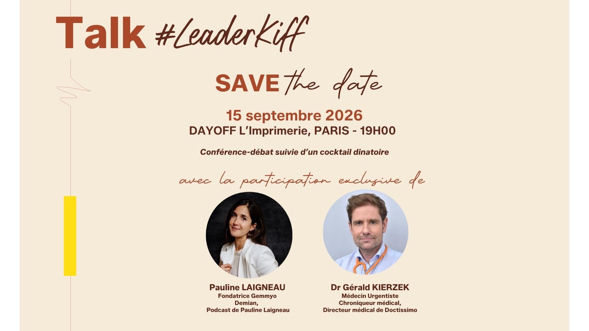 Talk #LeaderKiff Pauline Laigneau & Dr Gérald Kierzek