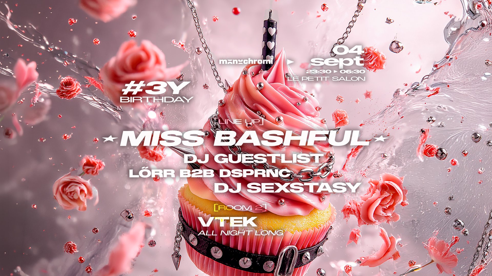 MISS BASHFUL / DJ GUESTLIST / LÖRR B2B DSPRNC / DJ SEXTASY & MORE