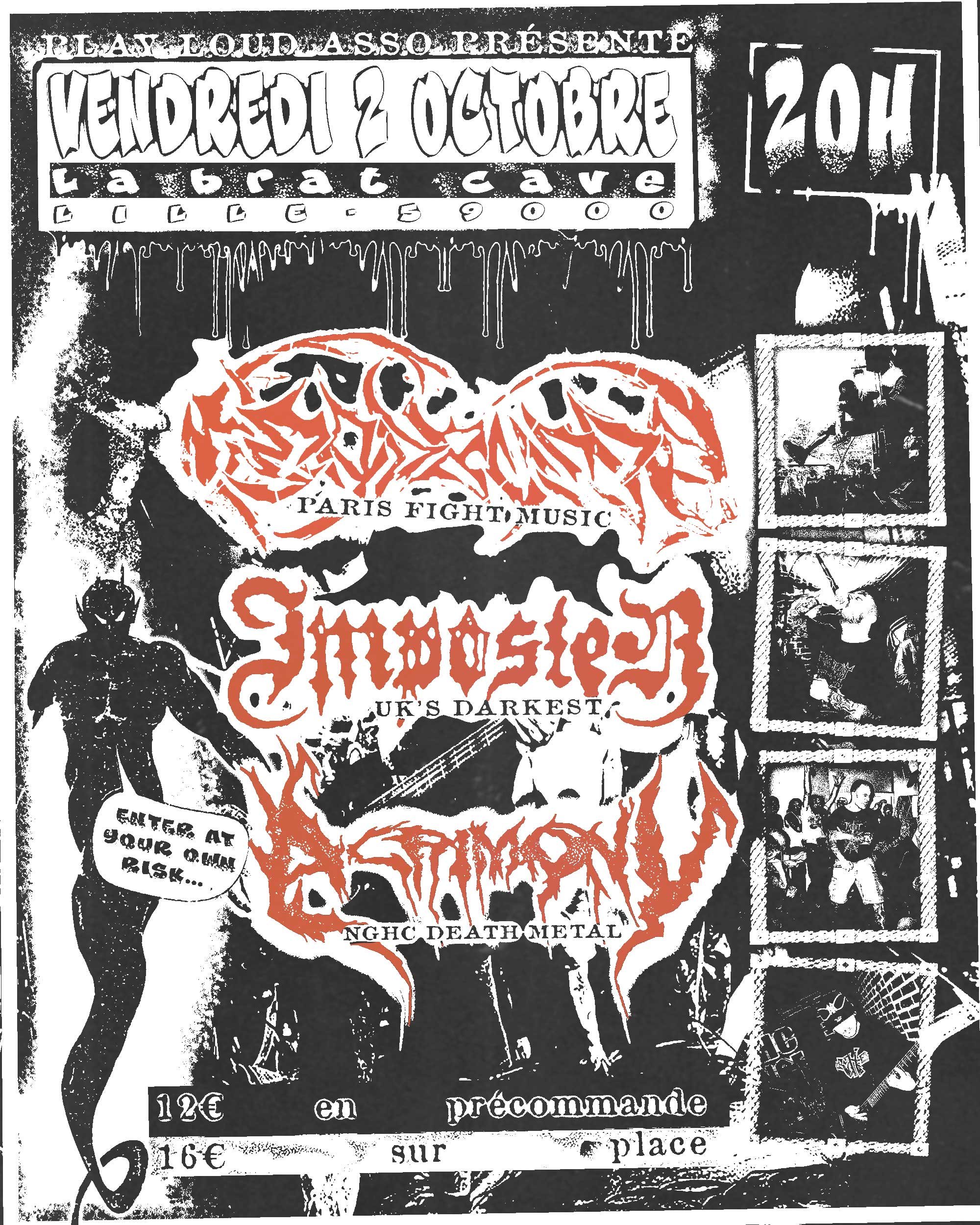 HEADBUSSA, IMPOSTER, ACRIMONY - LA BRAT CAVE, LILLE