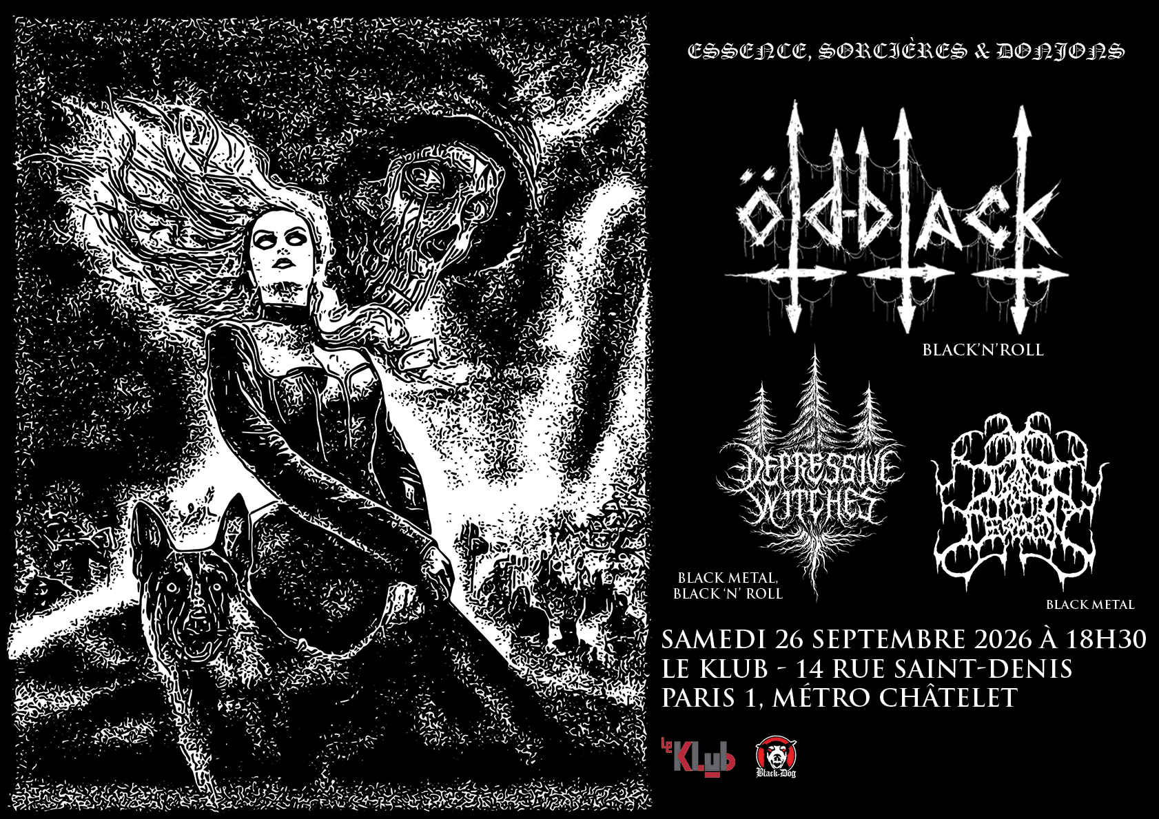 Old Black + Depressive Witches + Throne of Desolation @ Le Klub, Paris