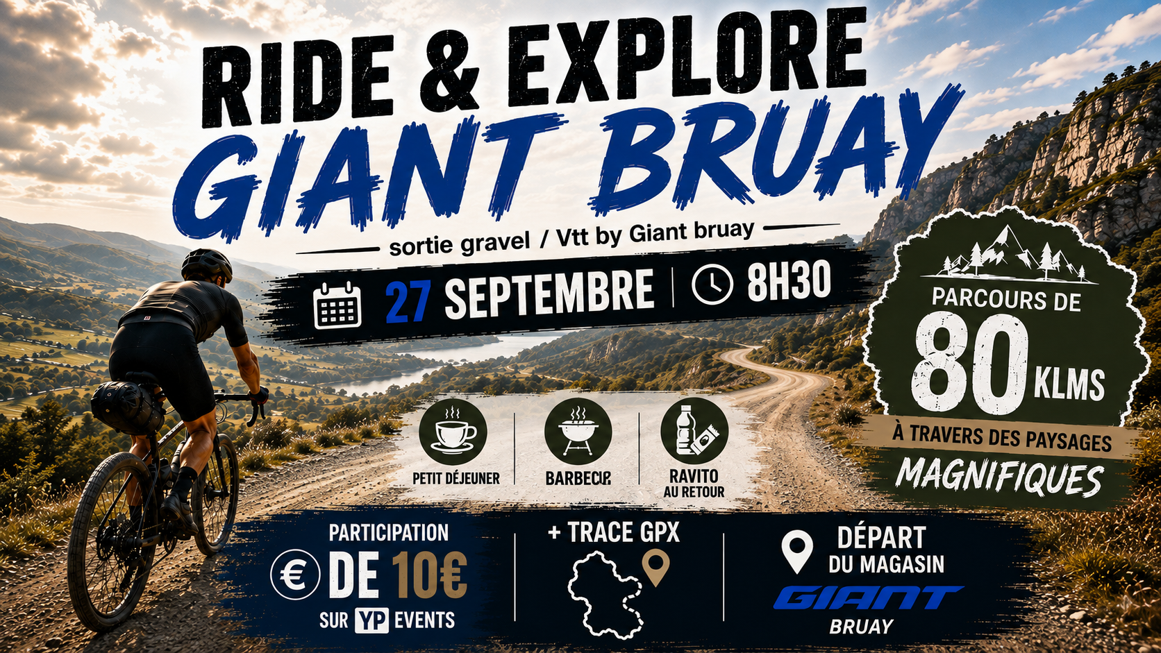 RIDE & EXPLORE SORTIE GRAVEL/VTT BY GIANT BRUAY