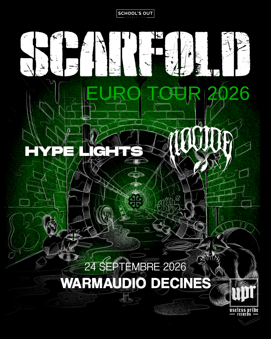 SCARFOLD + HYPE LIGHTS + NOCIDE au Warmaudio le 24 septembre 2026