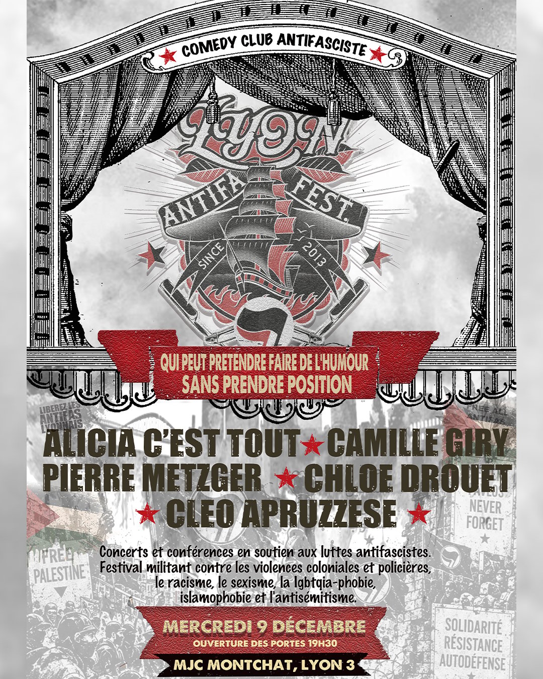 Image de couverture de l'événement Comedy Club Antifasciste