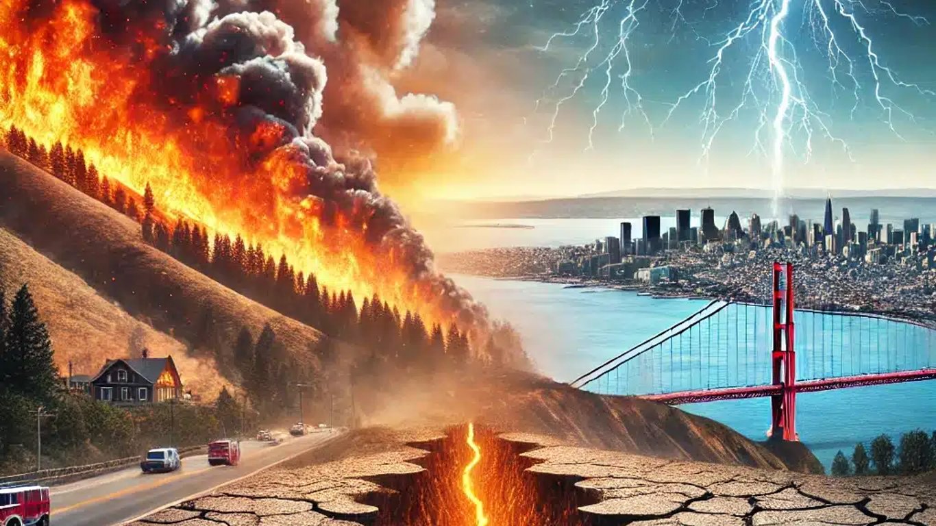California enfrenta crisis gemelas: un terremoto sacude San Francisco en medio de incendios forestales catastróficos.