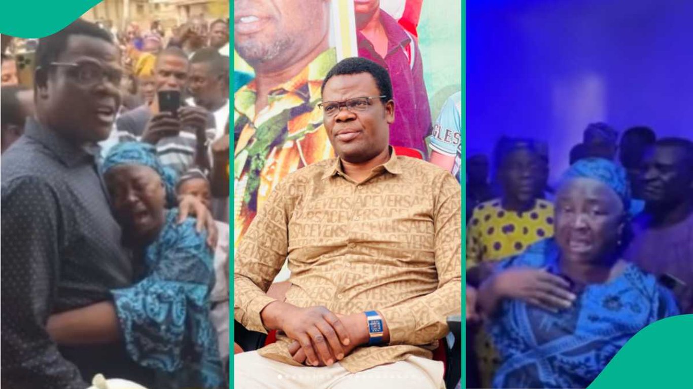 Oriyomi Hamzat sorprende a la veterana actriz Iya Niwe con un emotivo regalo de casa.