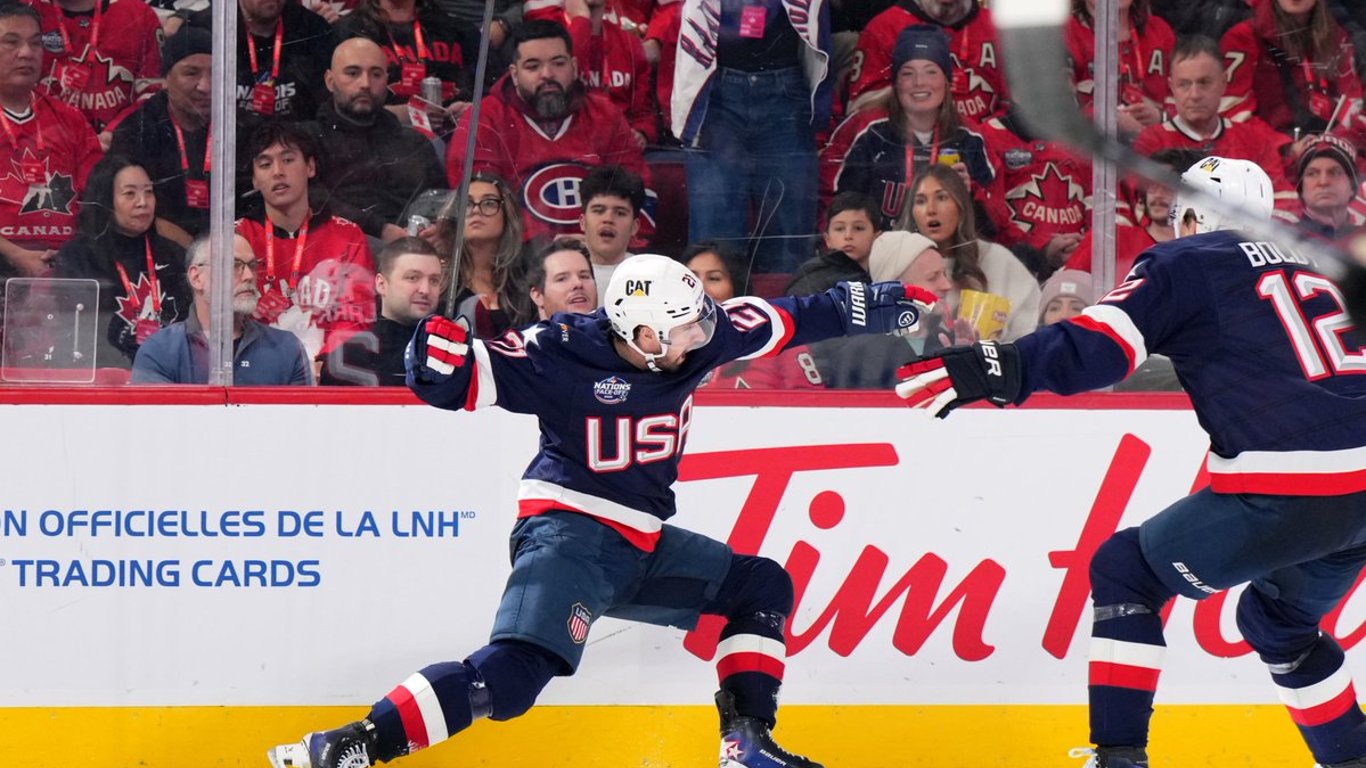 Dylan Larkin impulsa al Equipo USA a una victoria histórica sobre Canadá en un emocionante enfrentamiento.