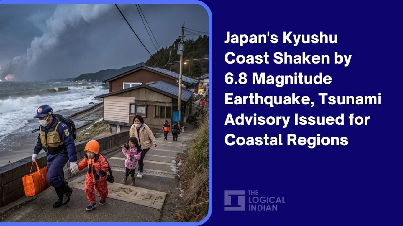 Terremoto poderoso de magnitud 6.8 golpea Kyushu, Japón; se emiten alertas de tsunami.
