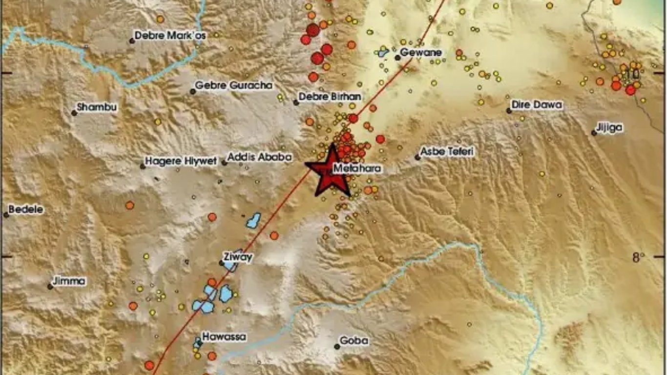 Terremoto de 6.0 en Etiopía cerca del volcán Fentale ocurre en medio de una crisis sísmica en curso.