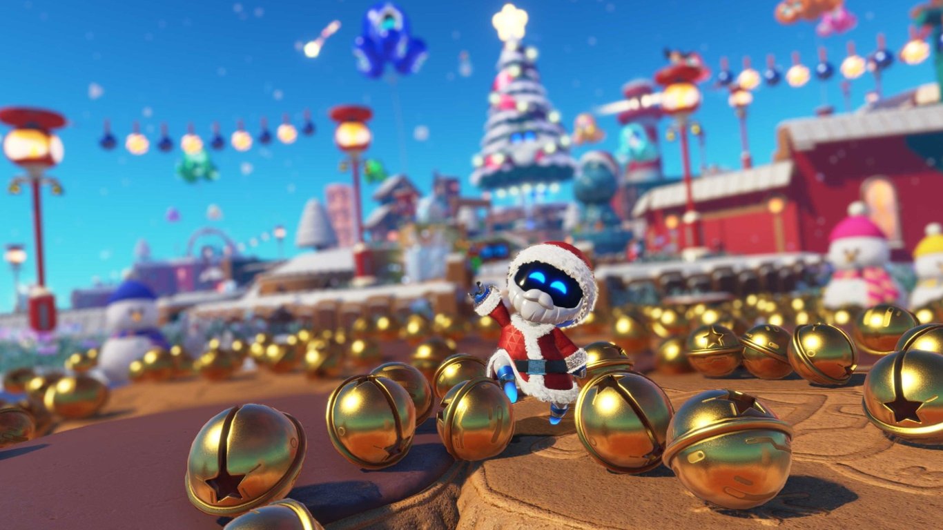 Astro Bot presenta un nivel festivo de país de las maravillas invernales, ¡despertando nostalgia y diversión!