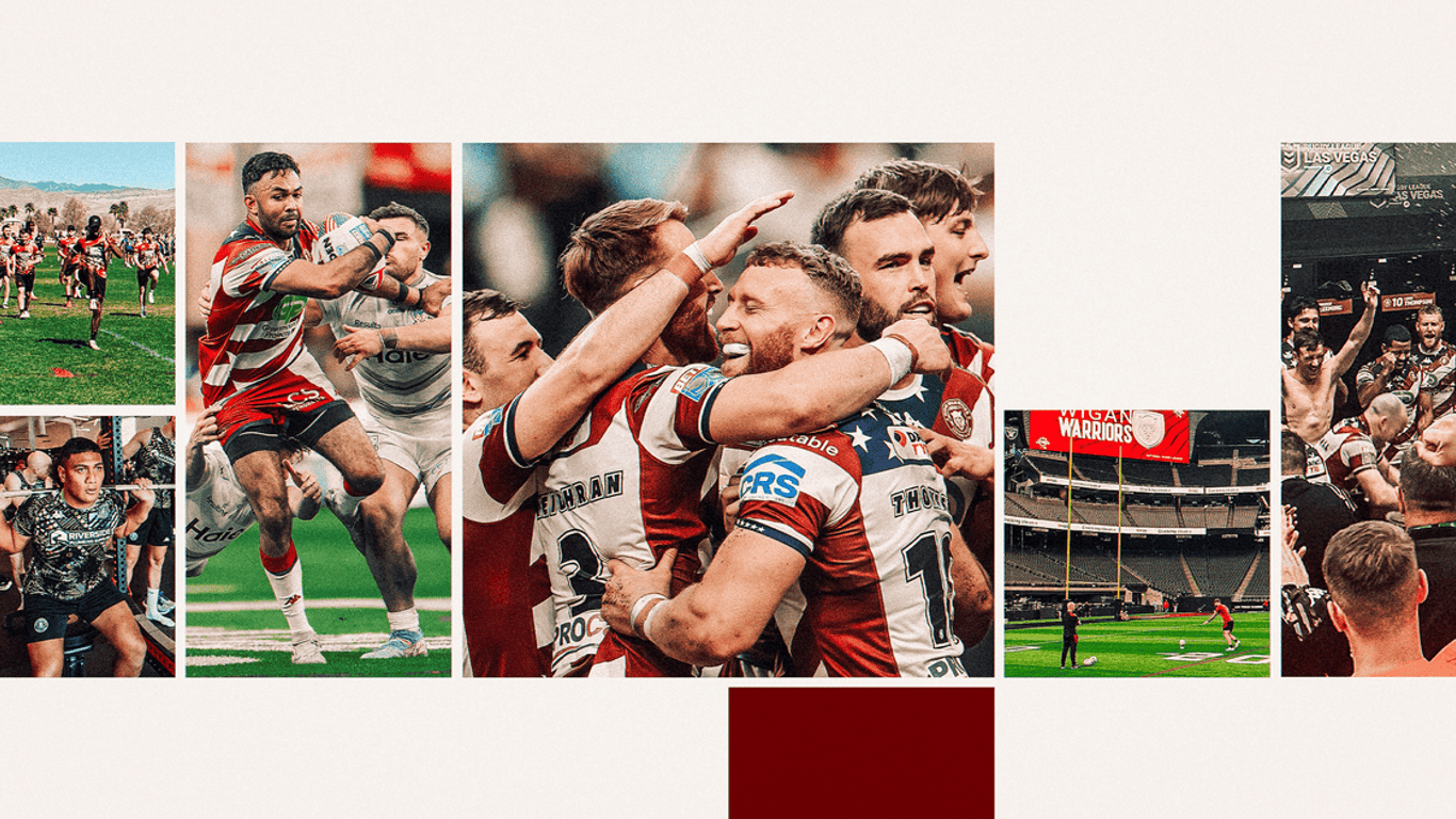 Wigan Warriors hacen historia con un innovador partido de rugby league en Las Vegas.