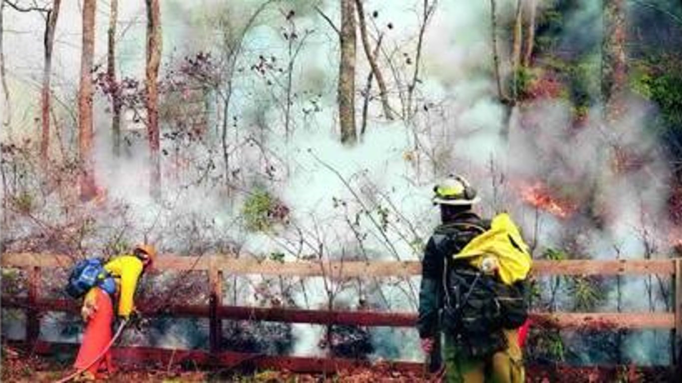 Los bomberos ganan terreno en el condado de McDowell mientras el incendio de Buck Creek amenaza hogares.