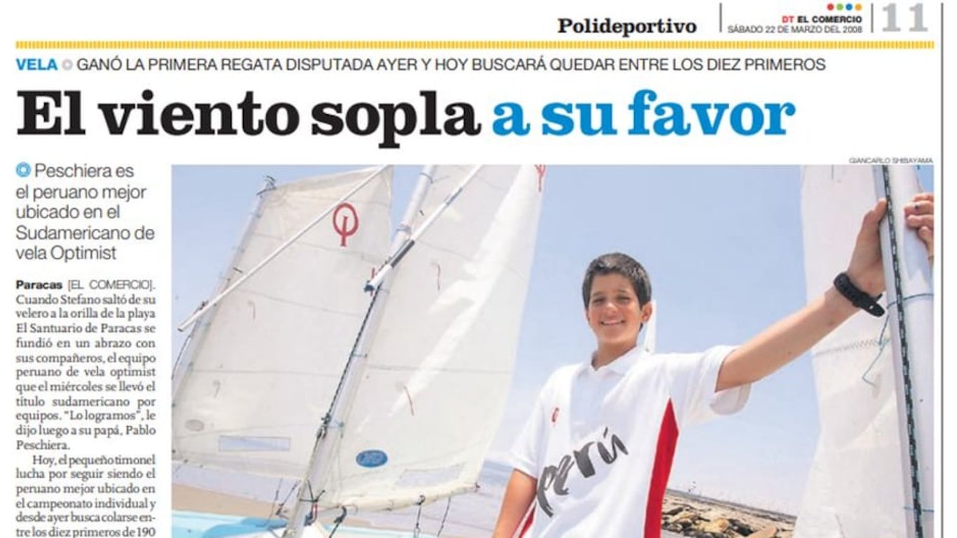 Stéfano Peschiera, the Peruvian sailor who won the Olympic gold in Paris.