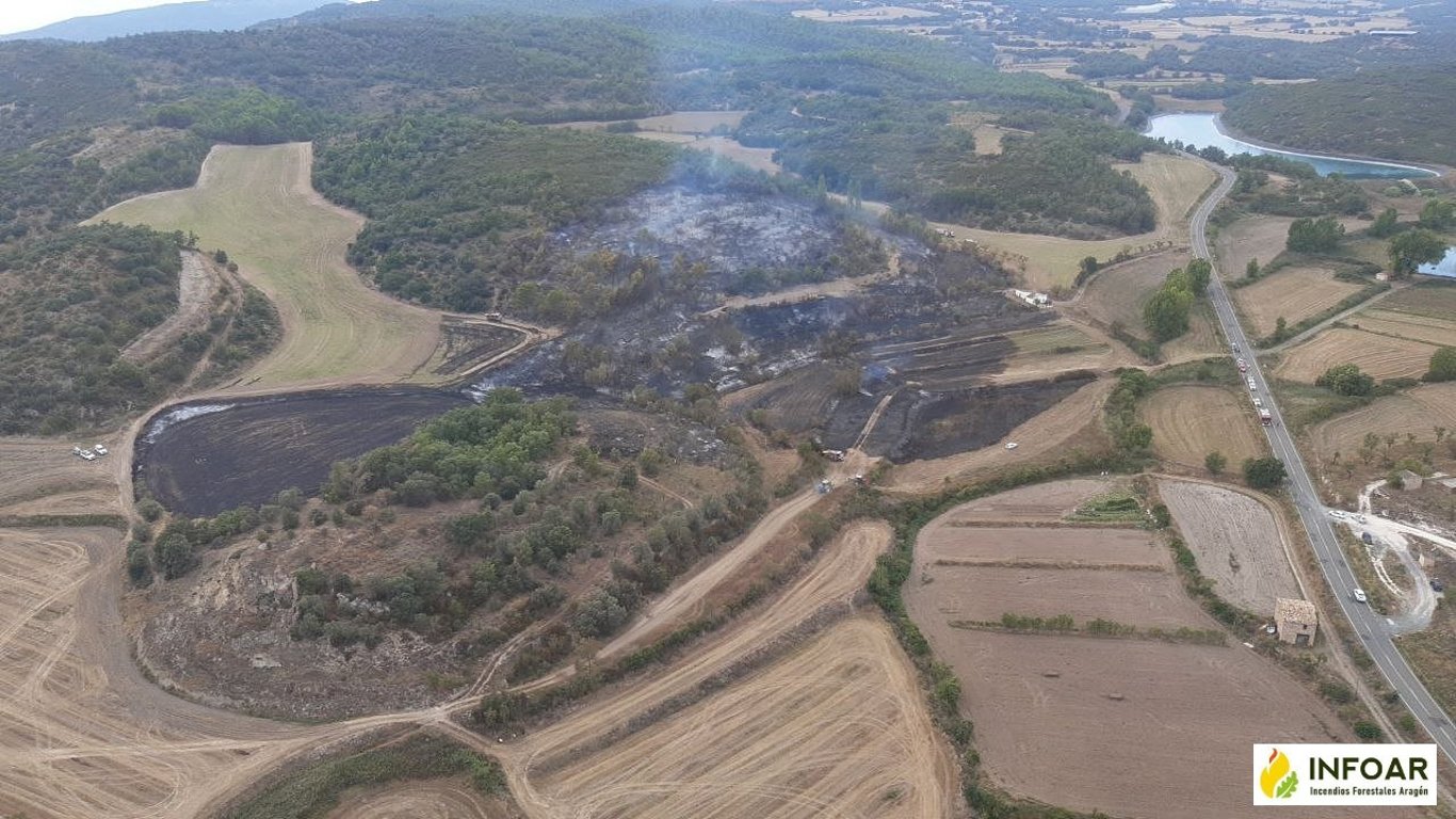 Incendio forestal en Camporrells controlado gracias a la rápida intervención de INFOAR