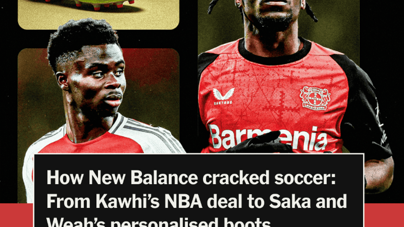 New Balance redefine el branding atlético con asociaciones auténticas de atletas en el fútbol.
