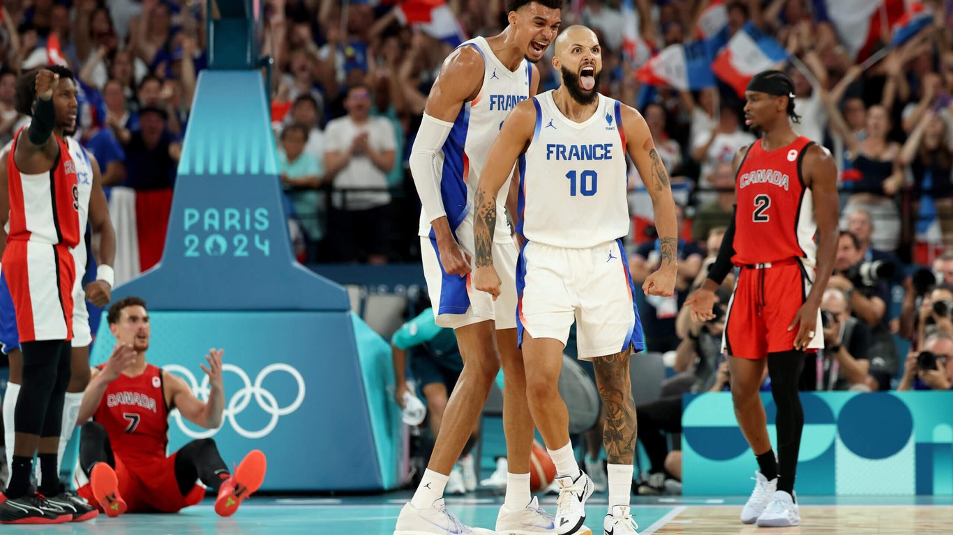 El equipo de baloncesto de Francia sorprende a Canadá y avanza a las semifinales con una victoria de 82-73.