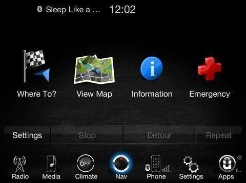 OEM Ram RA4 navigation menu