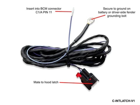 Hood latch wiring instructions