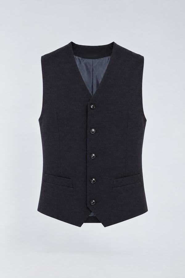 Men's Classic Vest in Black - Image 3