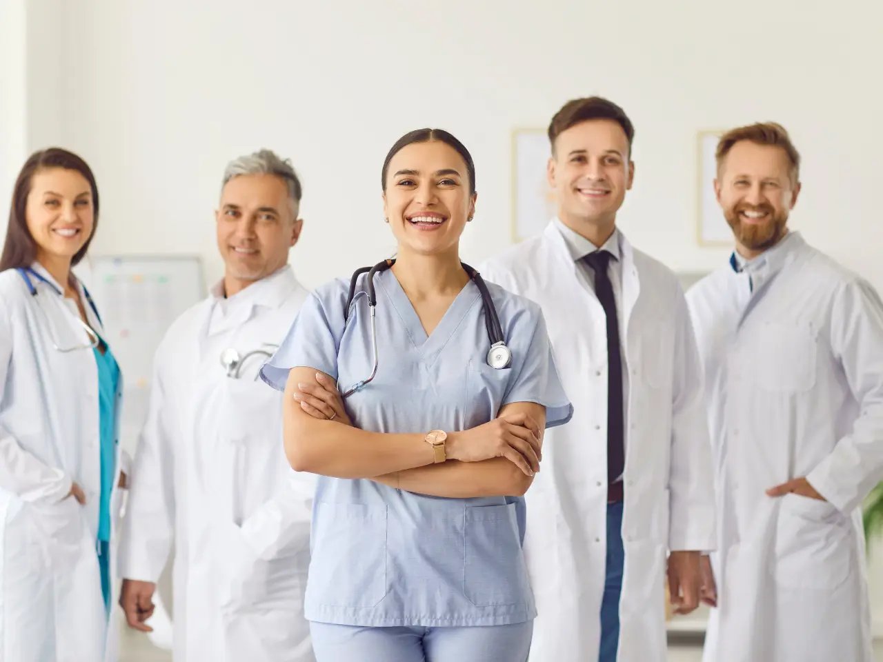 equipa médica a usar farda