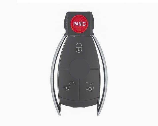 mercedes-chrome-remote-4-buttons-433mhz-with-aftermarket-shell
