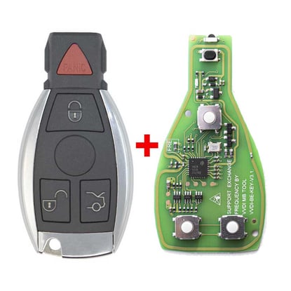 xhorse-mercedes-bga-chrome-433-315mhz-pcb-aftermarket-shell-4-buttons