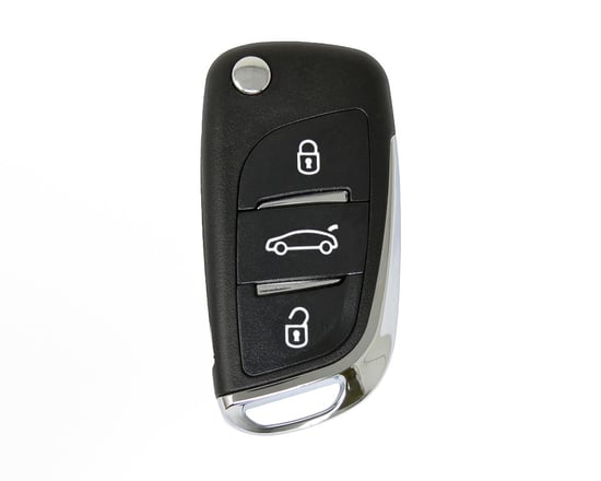 peugeot-flip-remote-shell-chrome-3-button-with-battery-holder