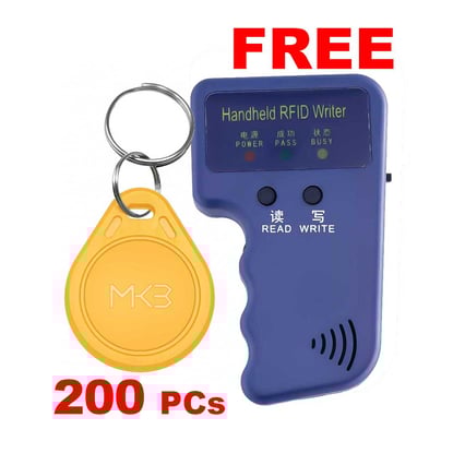 200x-rfid-125khz-key-fob-proximity-t5577-yellow-color-free-handheld-duplicator