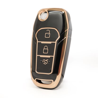 nano-high-quality-cover-for-ford-fusion-flip-remote-key-3-buttons-black-color