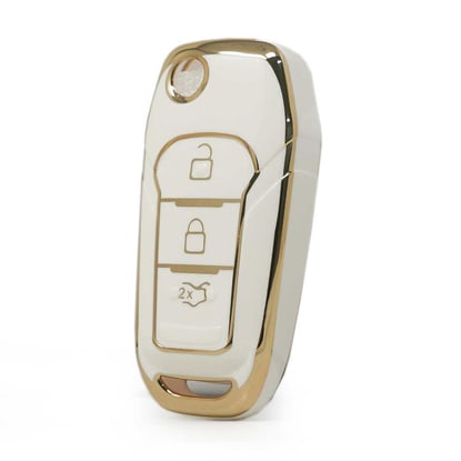 nano-high-quality-cover-for-ford-fusion-flip-remote-key-3-buttons-white-color