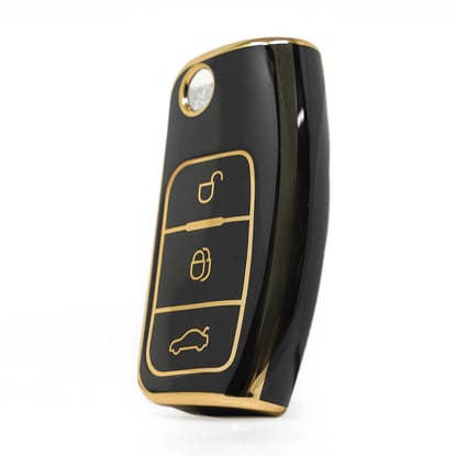 nano-high-quality-cover-for-ford-focus-flip-remote-key-3-buttons-black-color