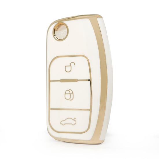 nano-high-quality-cover-for-ford-focus-flip-remote-key-3-buttons-white-color