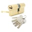 pure-brass-cylinder-with-5-pcs-computer-keys-pb-size-70mm