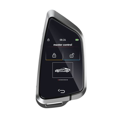 lcd-universal-smart-key-kit-with-keyless-entry-and-ios-car-knife-style-location-tracking-system-silver-color